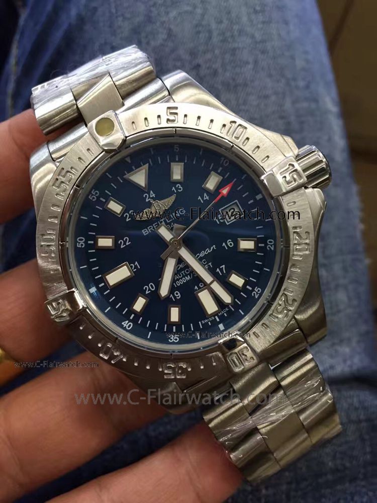 2018 Breitling Avenger II Replica Watches On Sale SS Blue Face
